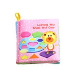 Livre en tissu doux non toxique, livre de mots de dessin anim� pour b�b�, education des animaux, livre ...