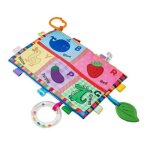 Livre en tissu pour enfants, jouet de dessin anim�, fruit, animal, b�b�, doux, couverture, hochet, anneau ...