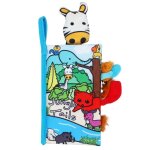 Livre en tissu d'excitation visuelle montessori, jouets d'eveil, hochet educatif, jouet sensoriel pour ...