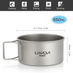 Lixada bol en titane avec poignes pliantes rcipient de nourriture pour camping en plein air randonne ...
