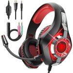 Lkljij - casque gaming pour ps5, casque gamer 3d son surround avec microphone antibruit, ultralger 250g, ...