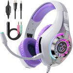Lkljij - casque gaming pour ps5, casque gamer 3d son surround avec microphone antibruit, ultralger 250g, ...