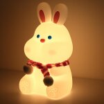 Lohas veilleuse mignonne en forme de lapin pour enfants, veilleuse pour b�b� avec capteur tactile, 1 ...
