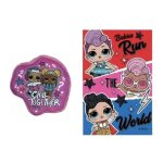 Lol surprise - ensemble plaid 100 x 140 cm + coussin 35 x 32 cm.