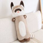 Long et mignon petit oreiller raton laveur panda rouge peluche poupe fille endormie clin petit renard ...