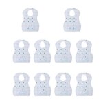 Lot de 10 bavoirs jetables impermables pour bb - non tisss, antitaches, pratiques pour les nouveau ...