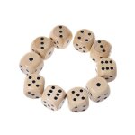 Lot de 10 d�s en bois a 6 faces d6, cubes num�riques de 14 mm, coins arrondis, pour jouets educatifs ...