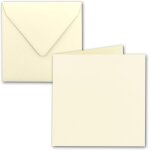 Lot de 10 cartes pliantes carrées, 15 x 15cm, avec enveloppes, en vanille, collage humide, pour cartes ... Lot de 10 cartes pliantes carrées, 15 x 15cm, avec enveloppes, en vanille, collage humide, pour cartes ...