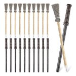 Lot de 10 crayons baguette magique pour f�te et 10 crayons balai de sorci�re, th�me anniversaire