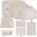 Lot de 10 cubes de rangement pour bagage a main et sac a dos - matriau en polyester rsistant a l'abrasion ...