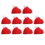 Lot de 10 mini chapeaux de nol, charpes, chapeaux de bouteille pour tiquettes cadeaux, poupes, bricolage, ...