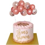 Lot de 10 mini guirlandes de confettis en or rose pour dcoration de gteau - pour fte d'anniversaire ...