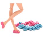 Lot de 10 paires de pantoufles a talons pour chaussures de poupées colorées, accessoires pour petites ... Lot de 10 paires de pantoufles a talons pour chaussures de poupées colorées, accessoires pour petites ...