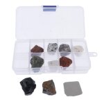 Lot de 10 pierres minrales de roche, collection educative en science gologique