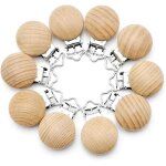 Lot de 10 pinces en bois de h�tre de haute qualit�, attache t�tine, pinces t�tine, pince en bois naturel ...