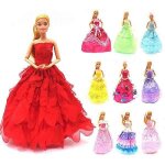 Lot de 10 robes de mariée pour poupée barbie de 30 cm, robe smoking, vêtements de poupée tendance Lot de 10 robes de mariée pour poupée barbie de 30 cm, robe smoking, vêtements de poupée tendance