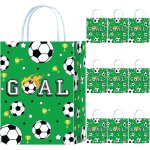 Lot de 10 sacs de fête de football en papier avec anse - vert - sacs cadeaux de football - sacs cadeaux ... Lot de 10 sacs de fête de football en papier avec anse - vert - sacs cadeaux de football - sacs cadeaux ...