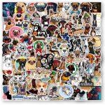 Lot de 100 autocollants en vinyle impermable et pour bouteilles d'eau, ordinateurs portables, skateboards, ...