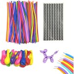 Lot de 100 ballons longs en forme d'animal, 20 ballons ronds colors, 192 autocollants a motif yeux, ...