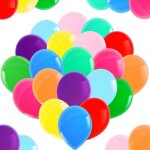 Lot de 100 ballons multicolores de qualit suprieure, 10 couleurs, ballons colors adapts a l'hlium, ...