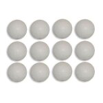 Lot de 12 balles de baby foot blanche