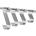 Lot de 12 crochets en s de suspension en acier inoxydable pour la batterie de cuisine ou a viande boucher ...