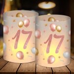 Lot de 12 photophores - dcoration de table pour 17e anniversaire fille - dcoration d'anniversaire de ...