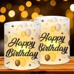 Lot de 12 photophores - décoration de table d'anniversaire pour homme et femme - happy birthday - décoration ... Lot de 12 photophores - décoration de table d'anniversaire pour homme et femme - happy birthday - décoration ...