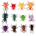 Lot de 12 pices de remplissage de sac de fte en plastique, modles d'animaux, jouets pour enfants