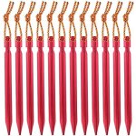 Lot de 12, piquets tente, sardines tente camping 18 cm avec pochette de rangement