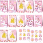 Lot de 12 sacs en papier pour fête au motif de princesse, pour bonbons, cadeaux d'anniversaire, de mariage, ... Lot de 12 sacs en papier pour fête au motif de princesse, pour bonbons, cadeaux d'anniversaire, de mariage, ...