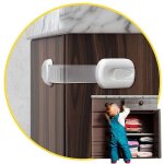 Lot de 14 verrous de s�curit� pour armoires et tiroirs pour enfants ¿ verrous a sangle multi - usages ...