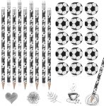 Lot de 15 crayons de football, 15 gommes de football, gomme, costume de football, décoration de football, ... Lot de 15 crayons de football, 15 gommes de football, gomme, costume de football, décoration de football, ...