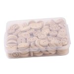 Lot de 150 pices (20mm / 15mm) de boutons de couture mixtes en bois, 2 trous, accessoires de couture ...