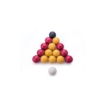 Lot de 16 billes de billard Ø 50. 8 mm en r�sine pour jeu anglais 8 pool