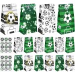 Lot de 16 sacs de fête de football avec autocollants, 4 sacs en papier a motif de football, sacs a bonbons ... Lot de 16 sacs de fête de football avec autocollants, 4 sacs en papier a motif de football, sacs a bonbons ...