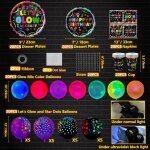 Lot de 162 pices de vaisselle de fte lumineuses - accessoires lumineux - dcoration d'anniversaire ...
