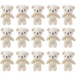 Lot de 18 mini ours en peluche douce - pour mariage, bote cadeau - accessoires pour porte - cls, gteau, ...