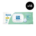 Lot de 18 - mixa b�b� lingettes nettoyantes a l'eau naturelle x48