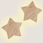 Lots de 2 appliques murales led moderne 15w applique bois cr�ative lampe murale 3000k lumi�re chaude ...