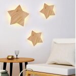 Lots de 2 appliques murales led moderne 15w applique bois cr�ative lampe murale 3000k lumi�re chaude ...