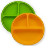 Lot de 2 assiettes pour bb, assiettes pour tout - petits en silicone, assiettes spares, bols et assiettes ...