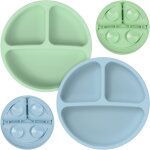 Lot de 2 assiettes a ventouse pour bébé - assiettes de sevrage en silicone pour bébé avec ventouse pour ... Lot de 2 assiettes a ventouse pour bébé - assiettes de sevrage en silicone pour bébé avec ventouse pour ...