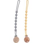 Lot de 2 attaches - t�tines en silicone sans bpa - clip de s�curit� pour b�b�, gar�on et fille - facile ...