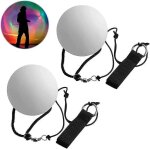 Lot de 2 balles de jonglage led poi, couleurs arc - en - ciel et effet stroboscopique, pour débutants ... Lot de 2 balles de jonglage led poi, couleurs arc - en - ciel et effet stroboscopique, pour débutants ...