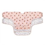Lot de 2 bavoirs a manches longues - little forest lapin