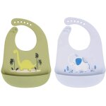 Lot de 2 bavoir en silicone bavoir d'alimentation etanche avec ramasse - miettes facilement lavable super ...