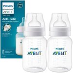 Lot de 2 biberons - philips avent - scy103 / 01 - anti colique 260ml - dbit lent bb ds 1 mois