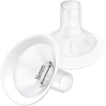 Lot de 2 bonnets de poitrine souples de 16 mm avec angle d'ouverture de 106 degrs pour tire - lait medela, ...