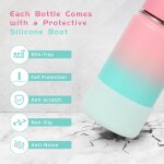Lot de 2 bouteilles d'eau pour enfants de 414 ml avec couvercle a paille et bottes en silicone, gobelets ... Lot de 2 bouteilles d'eau pour enfants de 414 ml avec couvercle a paille et bottes en silicone, gobelets ...